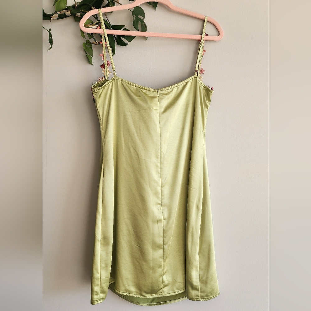 Princess Polly Green Kenzie Mini Dress US-12 (BRAND NEW) - Picture 4 of 6
